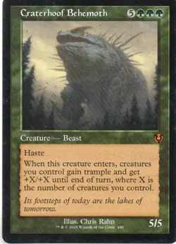 MTG: Innistrad Remastered: Retro Frame Craterhoof Behemoth: LP Condition - Image 1