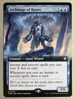 MTG / Archmage of Runes / FDN / #450 / Regular (Extended Art) / Rare / NM - Image 1