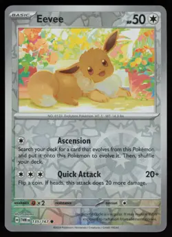 EEVEE 135/167 COMMON TWILIGHT MASQUERADE POKEMON REVERSE HOLO NM/M - Image 1