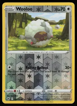 WOOLOO 121/159 COMMON CROWN ZENITH POKEMON REVERSE HOLO NM/M - Image 1