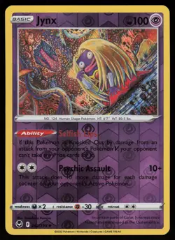 JYNX 062/195 UNCOMMON SILVER TEMPEST POKEMON REVERSE HOLO NM/M - Image 1