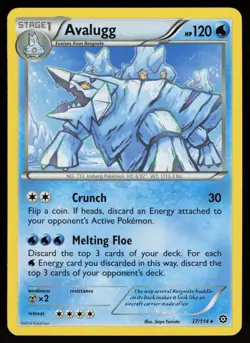 AVALUGG 37/114 RARE STEAM SIEGE POKEMON NM/M - Image 1