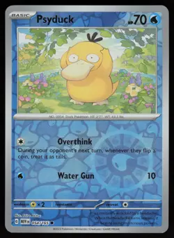 PSYDUCK 054/165 COMMON 151 POKEMON REVERSE HOLO NM/M - Image 1
