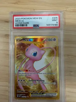 2023 POKEMON MEW EN-151 HYPER RARE #205 MEW EX PSA 9 - Image 1