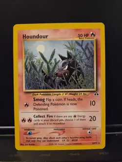 Houndour 24/75 Neo Discovery Rare Vintage Pokemon Card WOTC TCG - Image 2