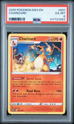 2025 POKEMON M24 EN-MCDONALD'S COLL #001 CHARIZARD PSA 6 - Image 1