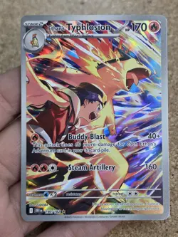 Pokemon TCG Destined Rivals Ethan’s Typhlosion 190/182 Illustration Rare #2 - Image 2