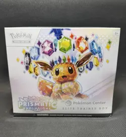 Pokemon TCG Prismatic Evolutions Pokemon Center Elite Trainer Box ETB Exclusive - Image 1