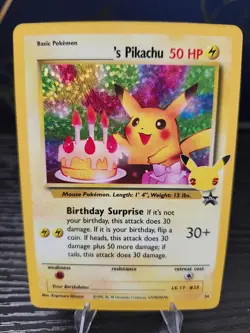 2021 Pokemon SWSH Celebrations Birthday Pikachu Classic #24 - Image 1