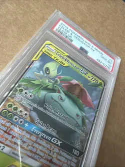 Pokemon Celebi & Venusaur GX 1/181 #1 Sun & Moon: Team Up PSA 10 Free Shipping! - Image 3