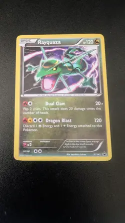 Pokemon TCG Rayquaza XY141 Black Star Promo Holo LP Condition - Image 1