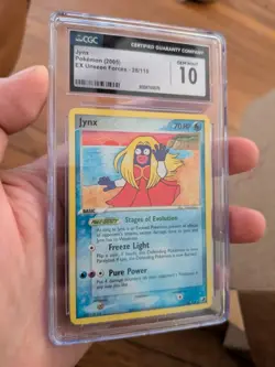 (POP 3) CGC 10 GEM MINT 2005 Pokemon Jynx 28/115 EX Unseen Forces - Image 1
