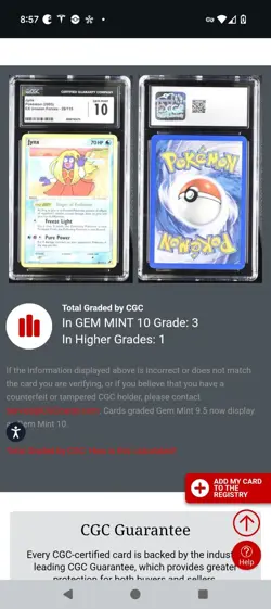 (POP 3) CGC 10 GEM MINT 2005 Pokemon Jynx 28/115 EX Unseen Forces - Image 4