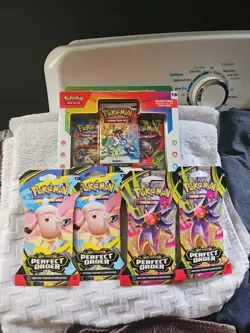 Pokemon TCG First Partner Illustration Collection + X4 Packs Of Perfect Order - Image 1