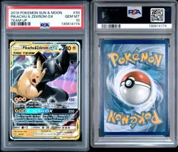 Pokemon 2019 SM Team Up Pikachu Zekrom GX Card 33/181 PSA 10 - Image 2
