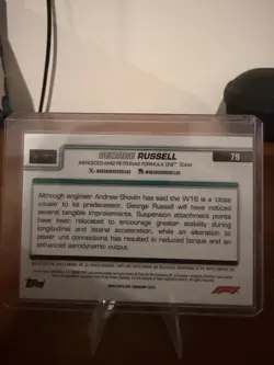 2025 Topps Chrome F1 George Russell Black White RayWave Refractor Formula 1 #79 - Image 5
