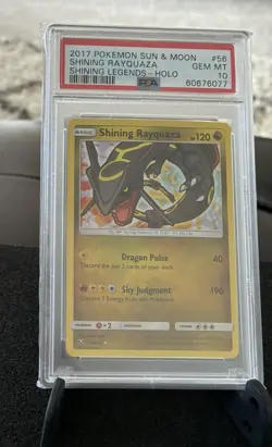 2017 Pokemon Shining Legends Rayquaza Card 56/73 PSA 10 Gem Mint - Image 3