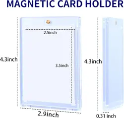 Magnetic Card Holder 35PT One-Touch Case Blue 5 Pack for Trading Cards - Image 3