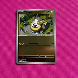 Yamper 030/094 common Reverse Holo Phantasmal Flames Pokemon Card NM - Image 1