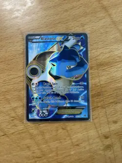 Blastoise EX 142/146 Ultra Rare XY Pokemon Damaged Back. Good Binder Card - Image 1