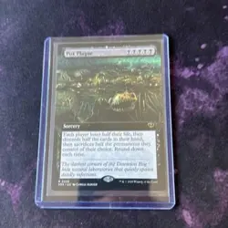 Foil Magic The Gathering Card Pox Plague in Hard Case - Image 1