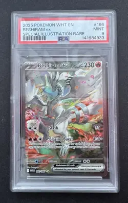 *PSA 9* Reshiram ex 166/086 - White Flare - Mint Full Art - Pokemon Card - Image 1