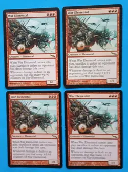 Magic the Gathering MTG Mirrodin WAR ELEMENTAL X 4 LP/EX R 2003 Nice! - Image 1