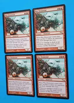Magic the Gathering MTG Mirrodin WAR ELEMENTAL X 4 LP/EX R 2003 Nice! - Image 2