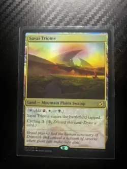 MTG Ikoria Lair of Behemoths Savai Triome Foil x 1 - Image 1