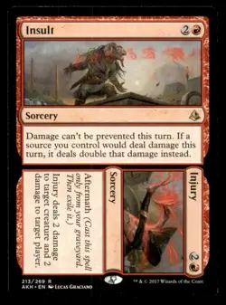 Insult // Injury LP Light Play Amonkhet MTG [11674] - Image 1