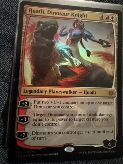 MTG FOIL Huatli, Dinosaur Knight - Image 1