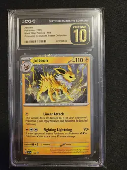 Pokemon Jolteon Sv: Scarlet & Violet Promo Cards 169 Cosmos Holo CGC Pristine 10 - Image 1