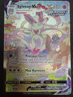 Pokemon TCG Leafeon VMAX (Secret) 204/203 SWSH07: Evolving Skies Holo NM - Image 1