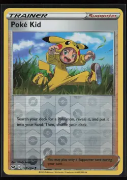 Poke Kid 173/202 Reverse Holo SWSH01: Sword & Shield Base Set Pokemon TCG NM - Image 1