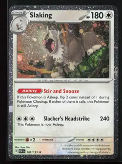 Slaking (Cosmos Holo) 162/193 Paldea Evolved Promo Pokemon TCG NM - Image 1