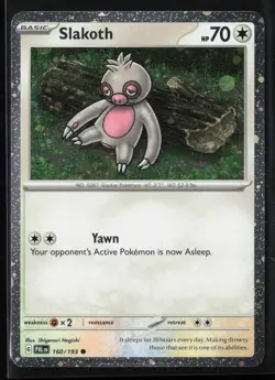 Slakoth (Cosmos Holo) 160/193 Paldea Evolved Promo Pokemon TCG NM - Image 1