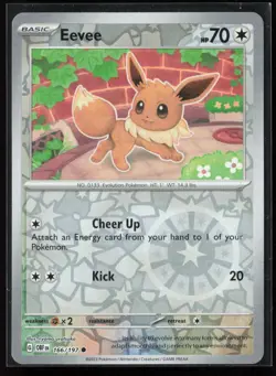 Eevee 166/197 Reverse Holo SV03: Obsidian Flames Pokemon TCG NM - Image 1