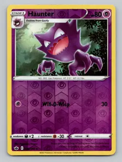 Reverse Holo Haunter 056/198 Uncommon Chilling Reign Pokemon - Image 1