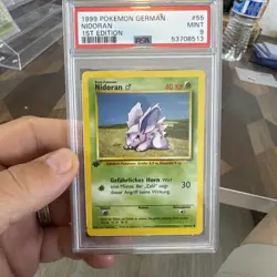 1999 POKEMON GERMAN 1ST EDITION #55 NIDORAN PSA 9 Mint! - Image 1