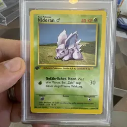 1999 POKEMON GERMAN 1ST EDITION #55 NIDORAN PSA 9 Mint! - Image 2