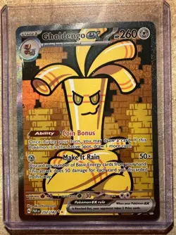 Pokemon Gholdengo EX 252/182 SV04 Paradox Rift Special Illustration Rare Holo EX - Image 1
