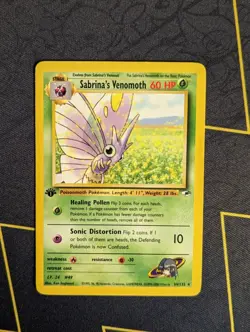 Sabrina's Venomoth Pokemon TCG Gym Heroes 1st Edition Non-Holo 34/132 NM - Image 2