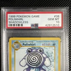 Pokemon PSA 10 Shadowless Base Set Poliwhirl 38/102 GEM MINT - Image 2