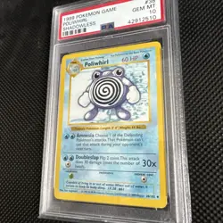 Pokemon PSA 10 Shadowless Base Set Poliwhirl 38/102 GEM MINT - Image 4
