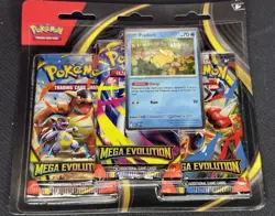 Pokemon Mega Evolution 3 Pack Blister | Psyduck Promo | Factory Sealed ME01 - Image 1