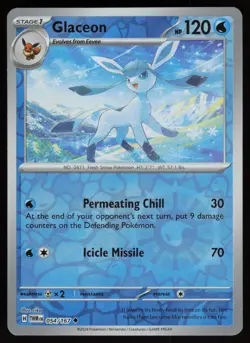 GLACEON 054/167 UNCOMMON TWILIGHT MASQUERADE POKEMON REVERSE HOLO NM/M - Image 1