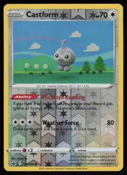 CASTFORM 121/198 COMMON CHILLING REIGN POKEMON REVERSE HOLO NM/M - Image 1