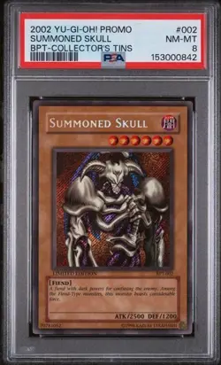 2002 Yu-Gi-Oh! BPT-002 Summoned Skull PSA 8 NM-MT Secret Rare Limited Edition! - Image 1