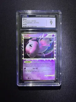 2010 Pokemon Mew Prime Triumphant Holo Ultra Rare #97 CGC MINT 9 - Image 1