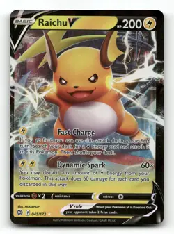 Raichu V 045/172 - Brilliant Stars - Pokemon Card NM/M - Image 1